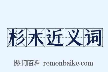 杉木近义词是什么意思的图片